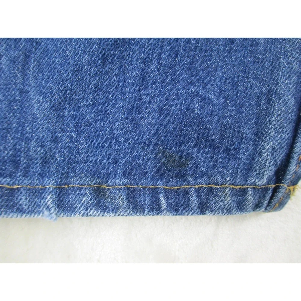 VINTAGE Levi's 505 Pants Mens 42 Blue Denim Jeans Straight Leg HEMMED 80s 42X25*
